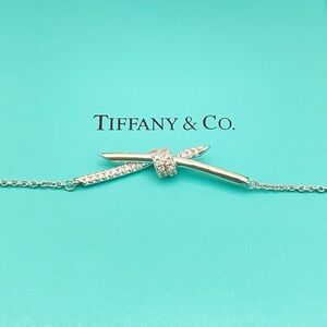 Tiffany & Co. Elegant Silver Necklace with Sparkling Accents
